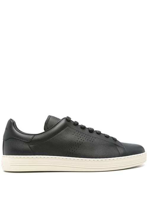 Sneakers nera con suola bianca TOM FORD | J1507LCL460N3NW02